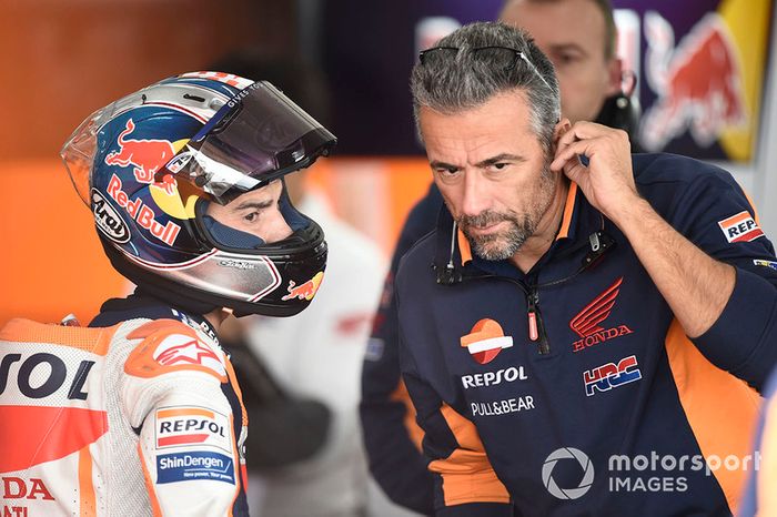 Dani Pedrosa, Repsol Honda Team, después de la caída