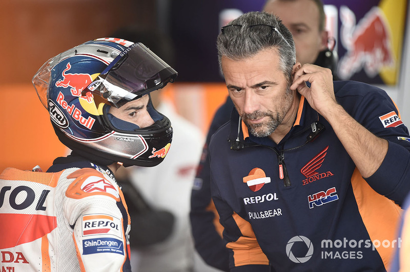 Dani Pedrosa, Repsol Honda Team, dopo la caduta