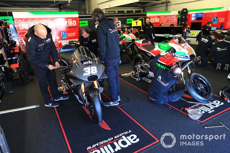 Bradley Smith's Aprilia garage