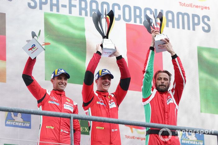 Podio: #51 AF Corse Ferrari 488 GTE Evo LMGTE Pro de Alessandro Pier Guidi, James Calado