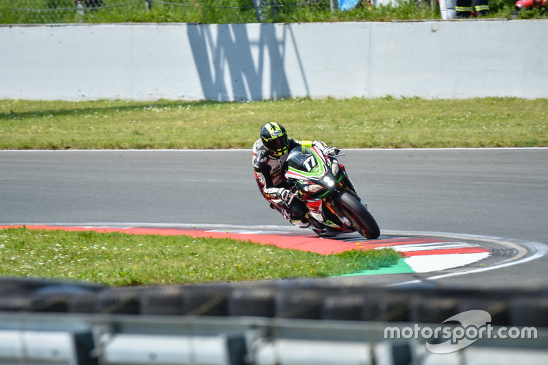 #17 Aprilia Grebenstein, Aprilia RSV4 Factory: Ralph Uhlig, Toni Finsterbusch, Jürgen Scheffel