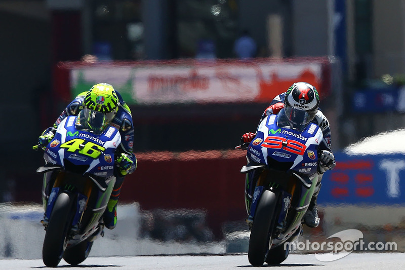 Valentino Rossi, Yamaha Factory Racing, und Jorge Lorenzo, Yamaha Factory Racing