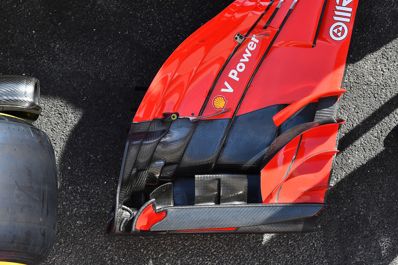 Detalle delantero del Ferrari SF71H