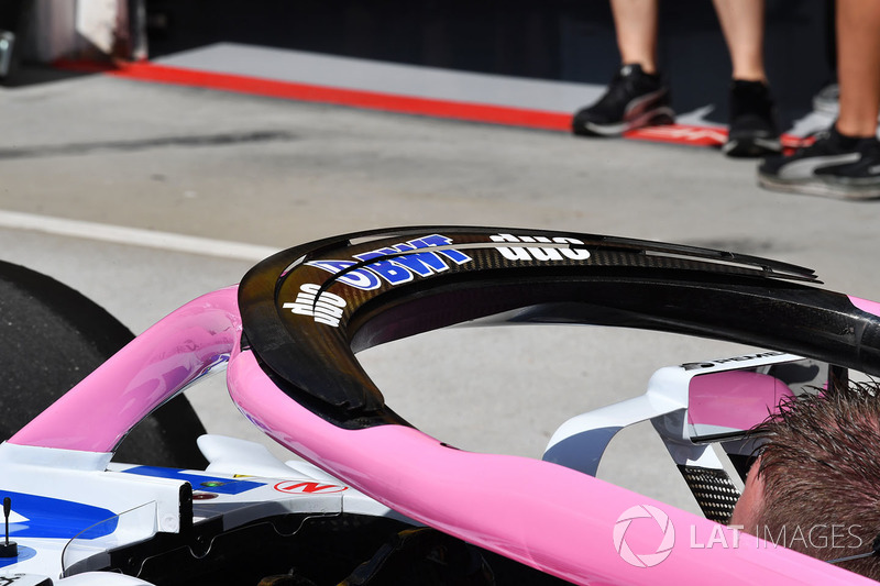 Vue détaillée du Halo de la Force India VJM11