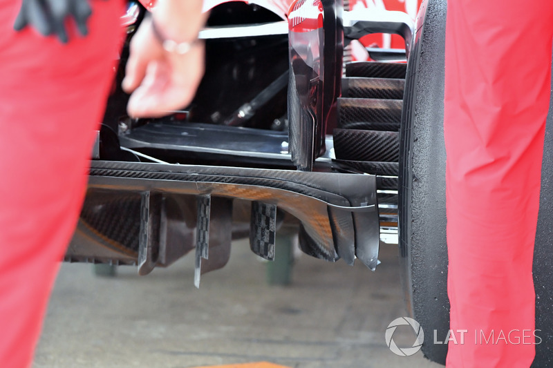 Detalle del difusor Ferrari SF71H