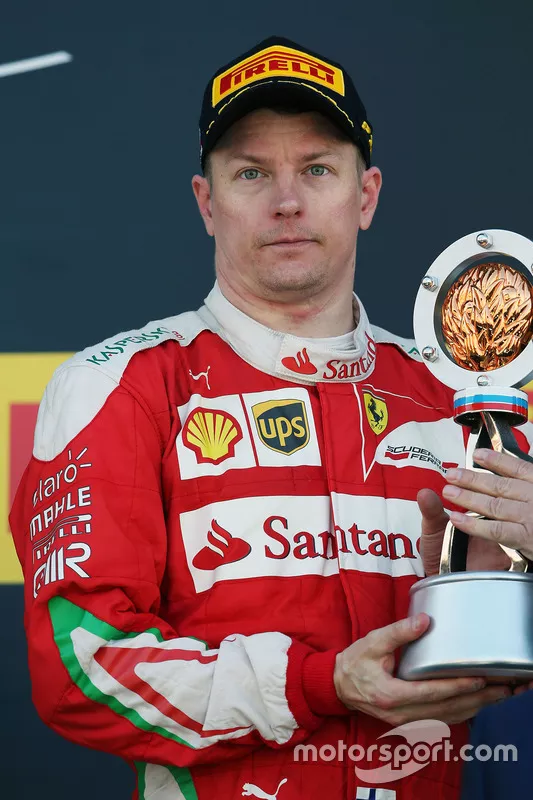 Podio: tercer lugar Kimi Raikkonen, Ferrari