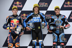 Polesitter Nicolo Bulega, Sky Racing Team VR46, second place Brad Binder, Red Bull KTM Ajo,third pla