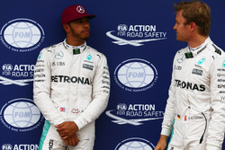 Pole per Lewis Hamilton, Mercedes AMG F1 W07 , 2° Nico Rosberg, Mercedes AMG Petronas