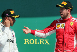 Sebastian Vettel, Ferrari ve Lewis Hamilton, Mercedes AMG F1