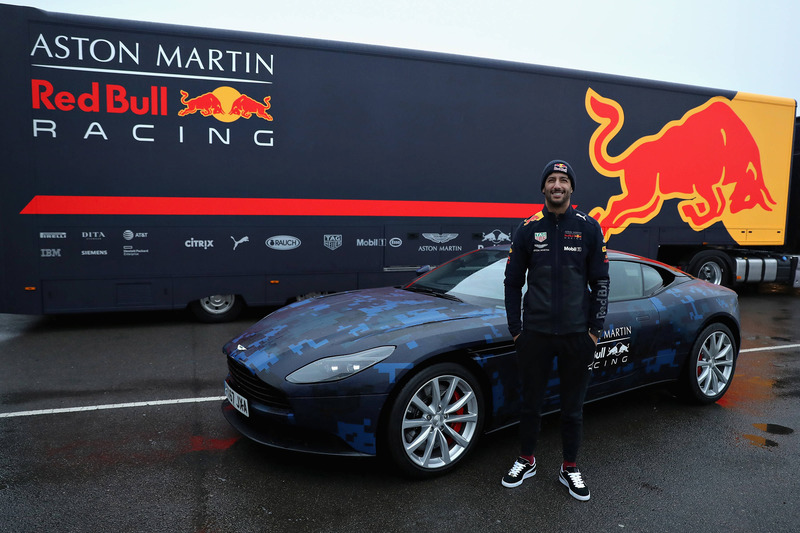 Daniel Ricciardo, Red Bull Racing  with a Aston Martin DB11