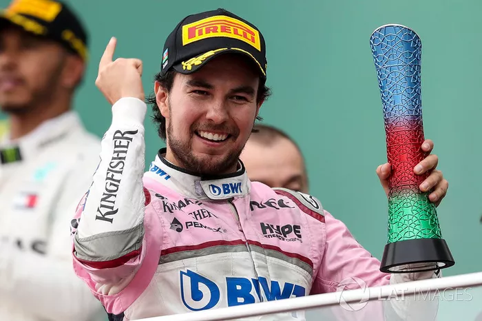 Podio: tercero, Sergio Perez, Force India