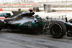 Valtteri Bottas, Mercedes AMG F1 W08 avec des capteurs aéro