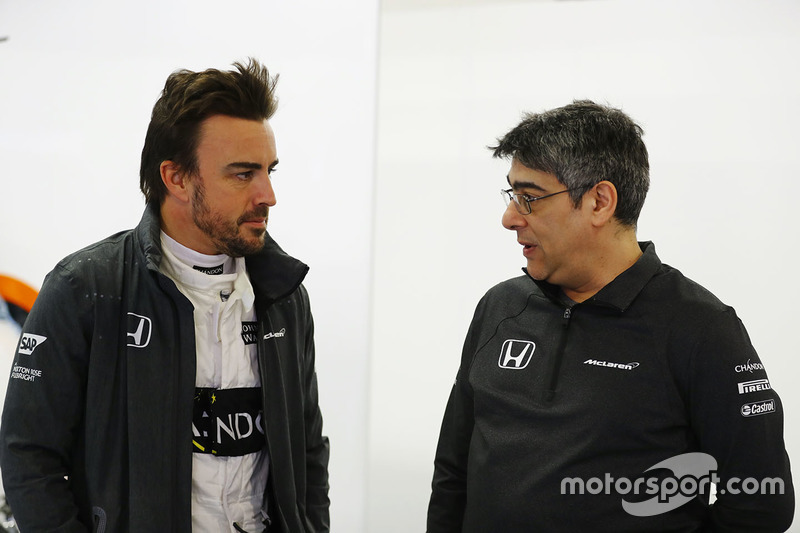 Fernando Alonso, McLaren et Peter Prodromou, ingénieur en chef de McLaren