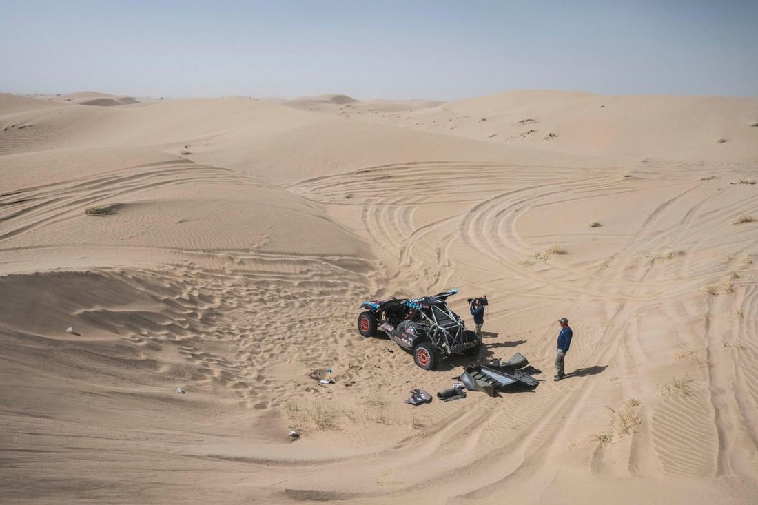 #225 Ford M-Sport: Carlos Sainz, Lucas Cruz, wypadek