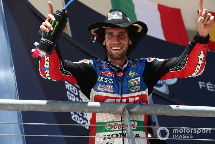 Podio: ganador de la carrera Alex Rins, Team LCR Honda