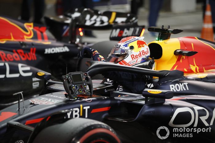 Max Verstappen, Red Bull Racing, llega al Parc Ferme tras conseguir la pole