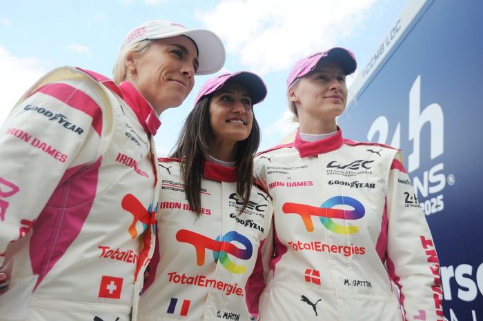 #85 Iron Dames Porsche 911 GT3 R LMGT3: CŽlia Martin, Rahel Frey, Michelle Gatting
