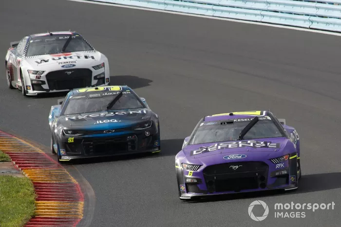 Cody Ware, Rick Ware Racing, Nurtec ODT Ford Mustang, Kimi Raikkonen, TrackHouse Racing, Recogni Chevrolet Camaro, Ryan Blaney, Team Penske, Wurth Ford Mustang