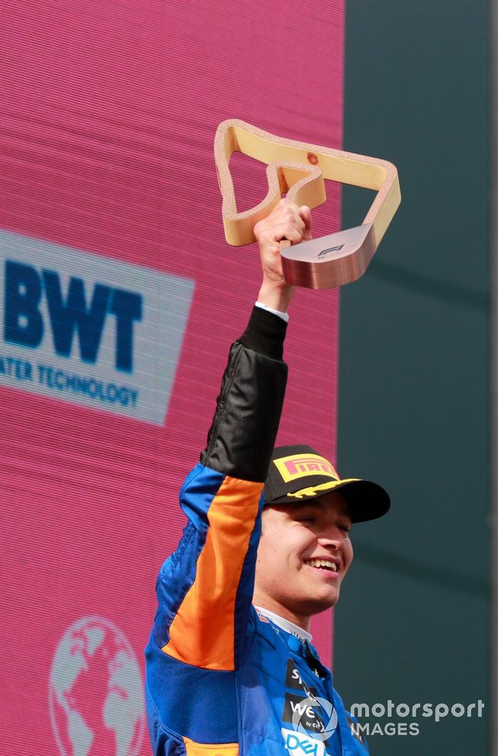 Podio: tercer lugar Lando Norris, McLaren