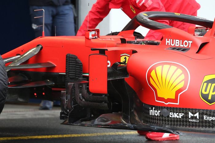 Detalle de los bargeboards nuevos del Ferrari SF1000