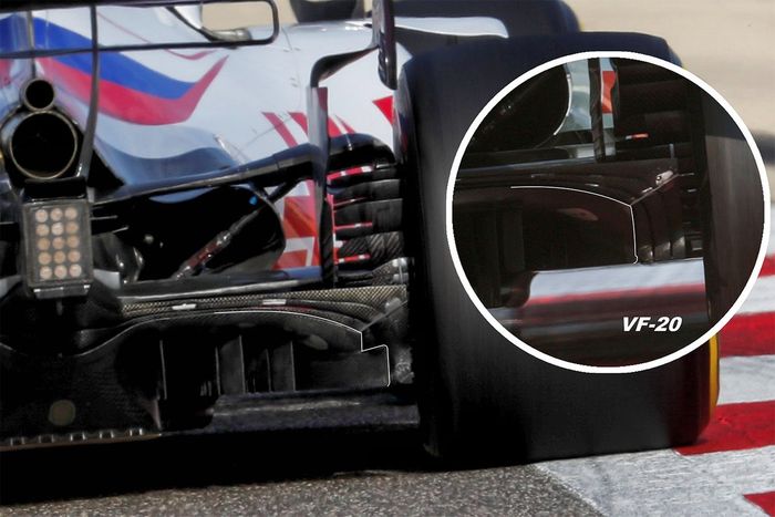 Detalle del difusor del Haas VF-21