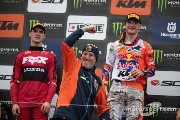 Dirk Gruebel , jefe de equipo de Red Bull KTM Factory Racing y Jeffrey Herlings, Red Bull KTM Factory Racing