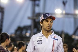 Sergio Perez, Racing Point Force India F1 Team lors de la parade des pilotes