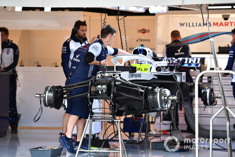 Williams FW41 in de garage