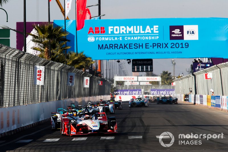 Jérôme d'Ambrosio, Mahindra Racing, M5 Electro, Lucas di Grassi, Audi Sport ABT Schaeffler, Audi e-tron FE05, the rest of the field