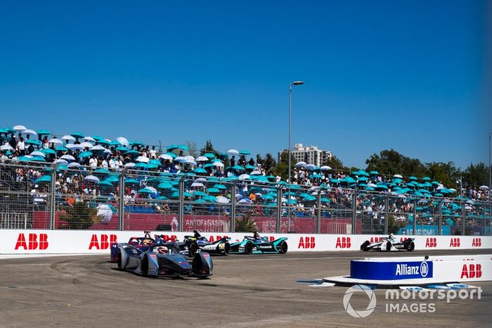 Edoardo Mortara Venturi Formula E, Venturi VFE05 Robin Frijns, Envision Virgin Racing, Audi e-tron FE05, Oliver Rowland, Nissan e.Dams, Nissan IMO1, Mitch Evans, Jaguar Racing, Jaguar I-Type 3 