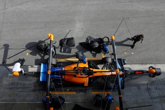 Arrêt au stand de Lando Norris, McLaren MCL34