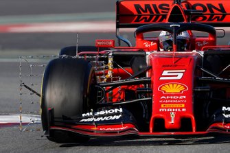 Sebastian Vettel, Ferrari SF90, avec des capteurs aéro
