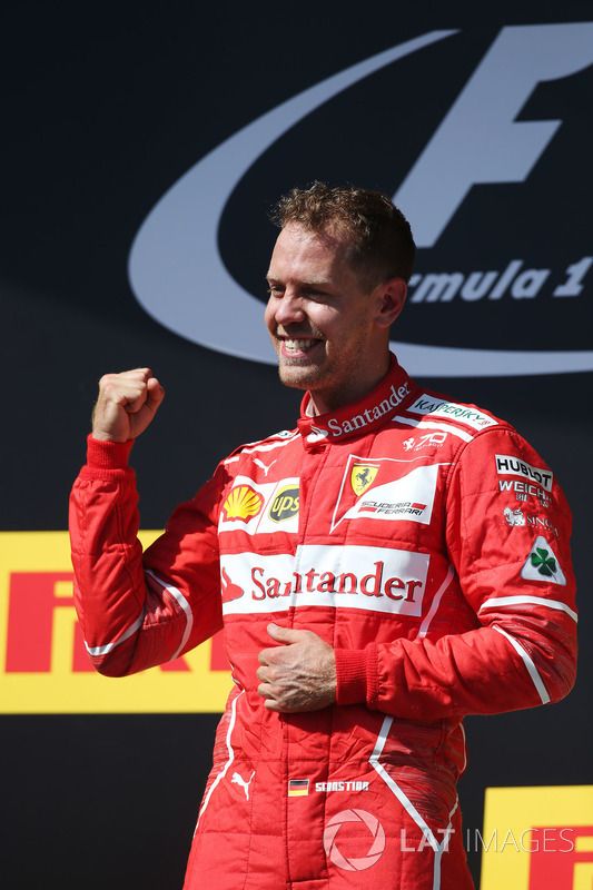  Podium: race winner Sebastian Vettel, Ferrari