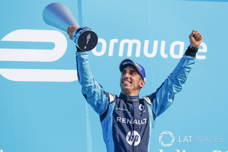 Sébastien Buemi, Renault e.Dams, sur le podium