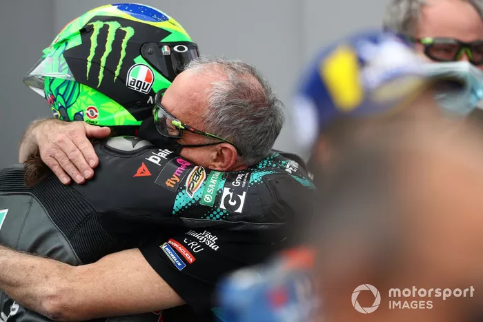 Franco Morbidelli, Petronas Yamaha SRT, junto a Ramón Forcada, su ingeniero de pista