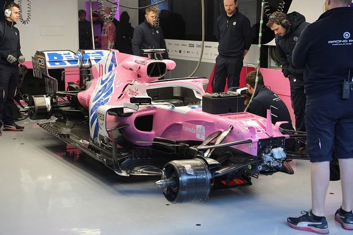 Racing Point RP20 en el garaje
