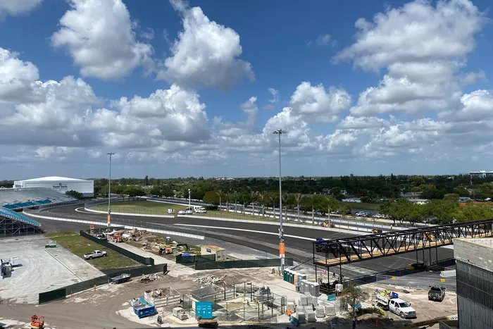 Aspectos de la construcción de la pista para el GP de Miami