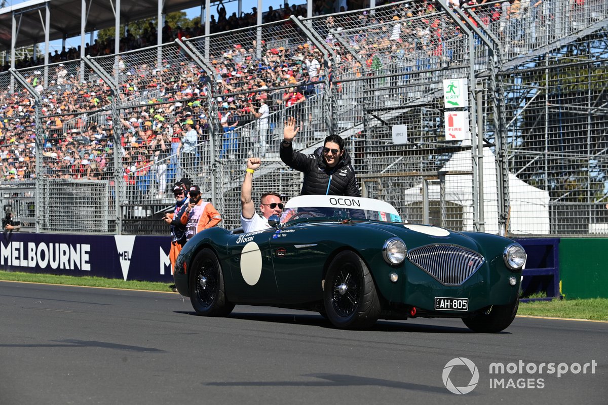 Esteban Ocon, Alpine F1 Team, in the drivers parade