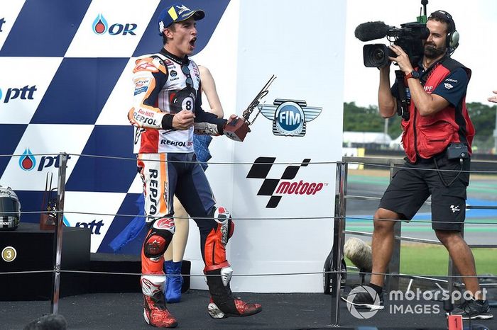Podio: ganador de la carrera Marc Márquez, Repsol Honda Team