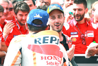 Racewinnaar Andrea Dovizioso, Ducati Team, Marc Marquez, Repsol Honda Team