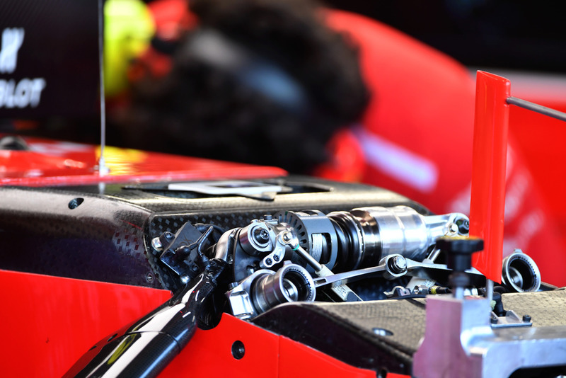 Ferrari SF71H front suspension detail 