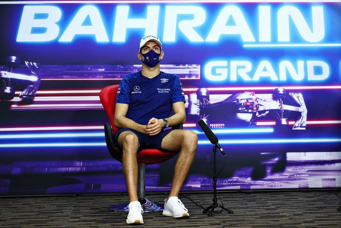 Nicholas Latifi, Williams en la conferencia de prensa