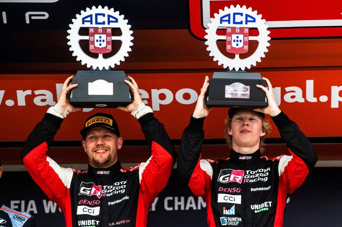 Podio: Kalle Rovanperä, Jonne Halttunen, Toyota Gazoo Racing WRT Toyota GR Yaris Rally1