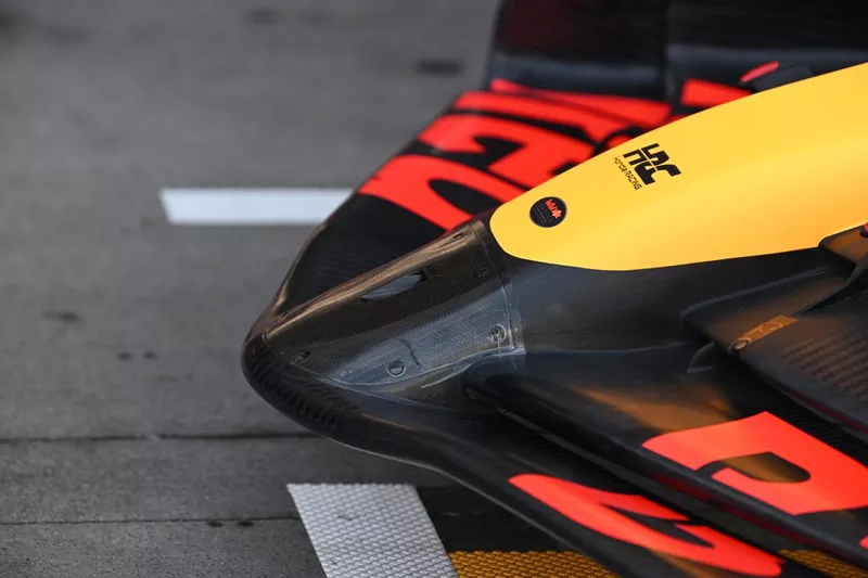 Détail du nez de la RB20 de Red Bull Racing