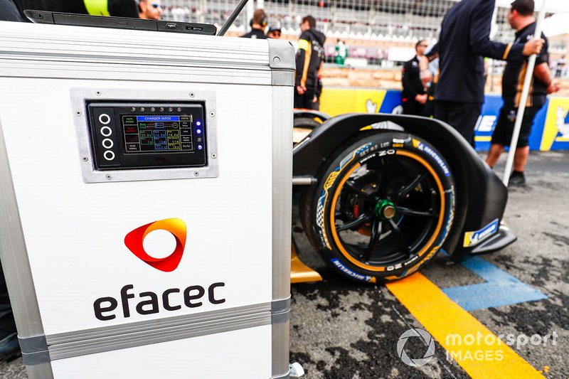 The DS Techeetah charging station on the grid
