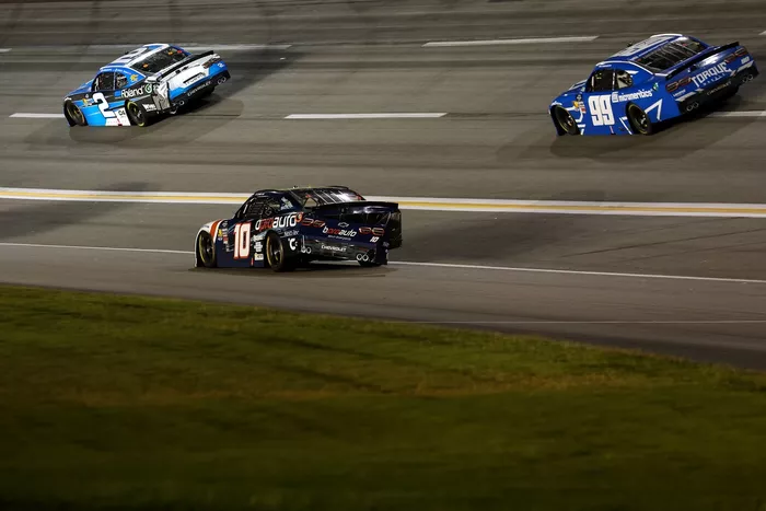 Jesse Love, Richard Childress Racing Chevrolet, Daniel Dye, Kaulig Racing Chevrolet, Matt DiBenedetto, Viking Motorsports Chevrolet