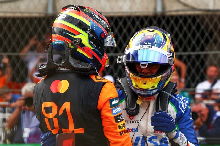 Oscar Piastri, McLaren, Isack Hadjar, Racing Bulls Team