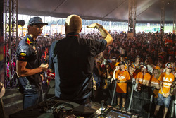 Max Verstappen, Red Bull Racing on stage to meet with his fans on the campsite