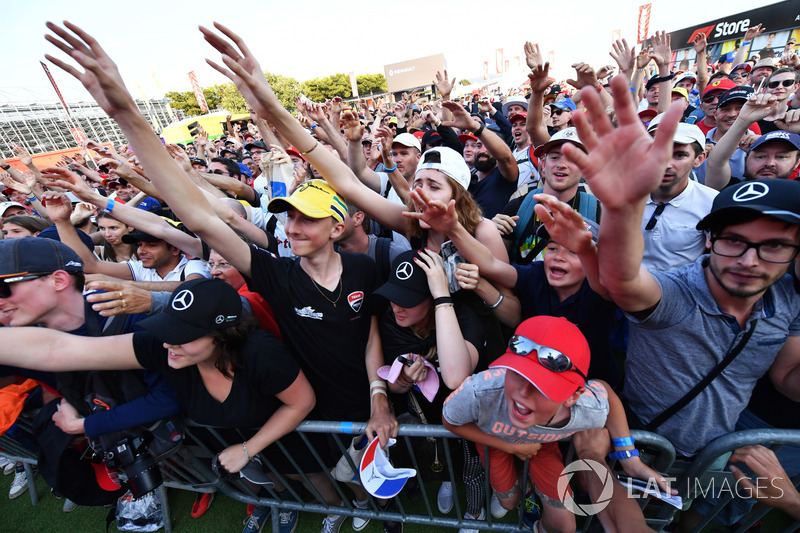 Fans at the Fan Zone