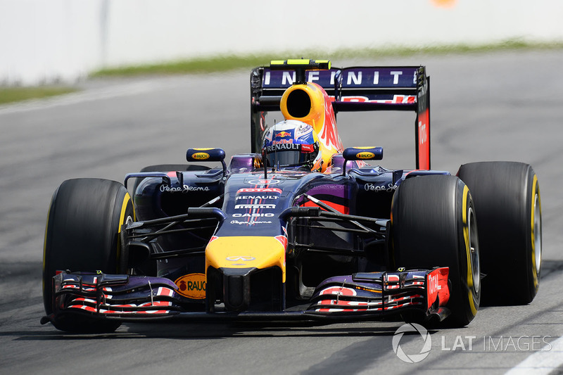 Daniel Ricciardo in de Red Bull RB10.